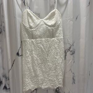 Lulus White Lace Mini Dress Size Large
